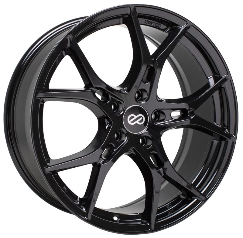 Enkei Vulcan 19X8.0 35mm Offset 5x114.3 Bolt 72.6mm Bore Gloss Black Wheel