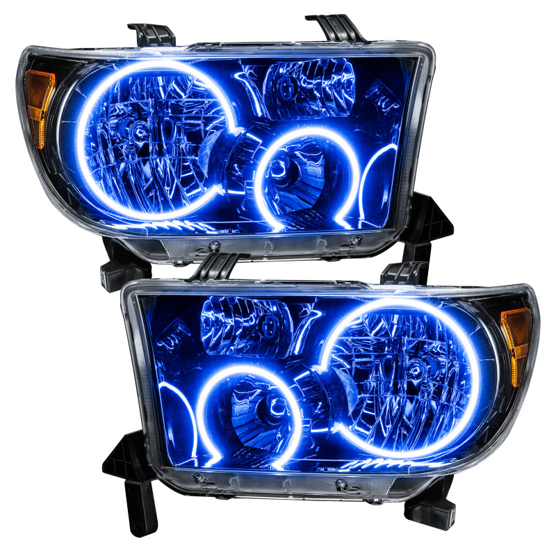 Oracle 07-11 Toyota Tundra Pre-Assembled Headlights - Black Housing - ColorSHIFT w/ BC1 Controller