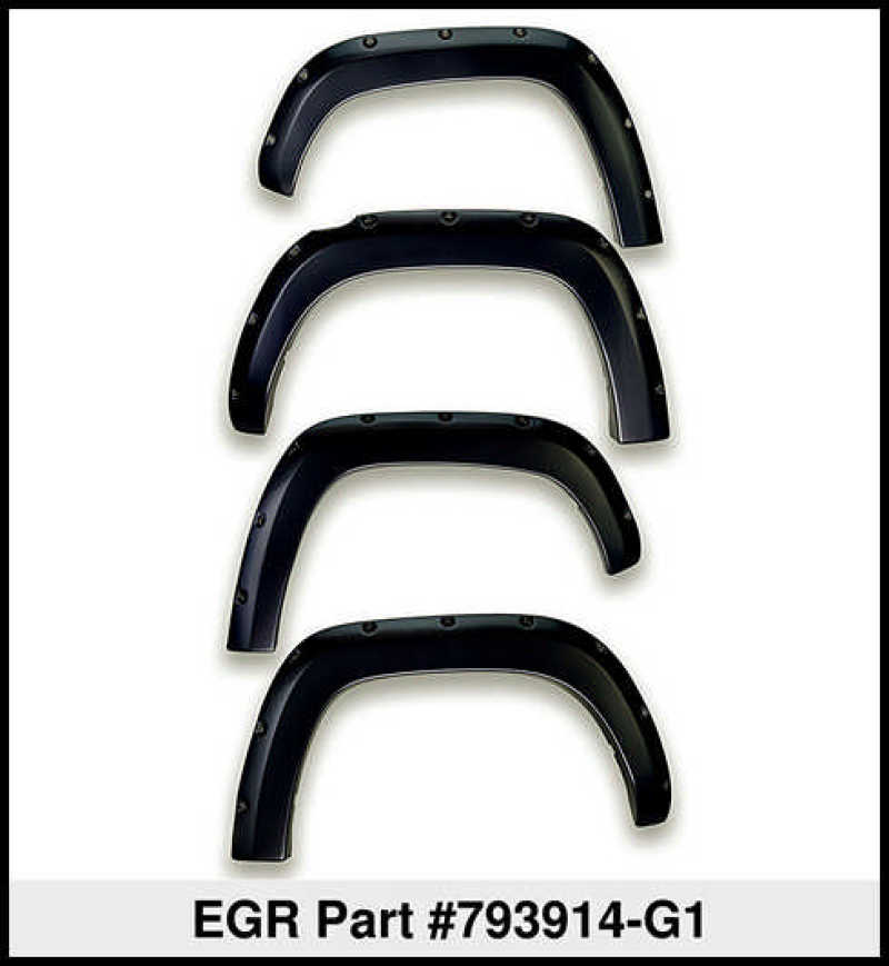 EGR 2017 Ford Super Duty Bolt-On Look Color Match Fender Flares - Set - Shadow Black