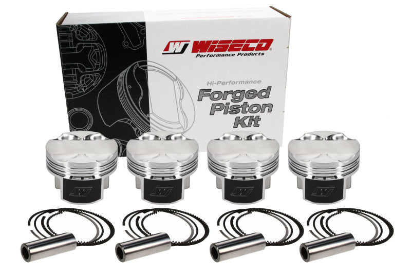 Wiseco Mitsubishi 4G63 2.0L Gen 2 w/ 156mm Long Rod 87mm Bore +.080 Oversize -4 Dome Dish Piston Set