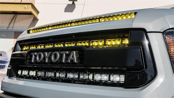 '14-21 Toyota Tundra SDHQ Built Hood Scoop LED Light Bar Mount