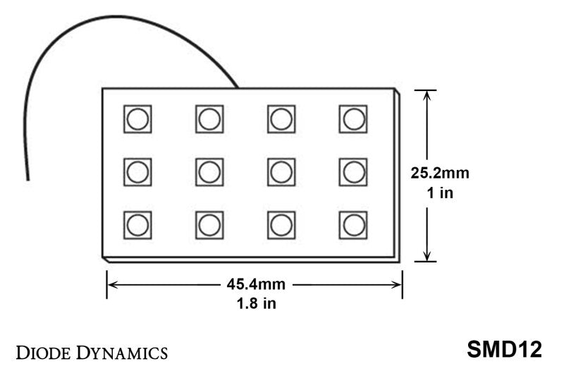 Diode Dynamics LED Board SMD12 Warm - White (Single)