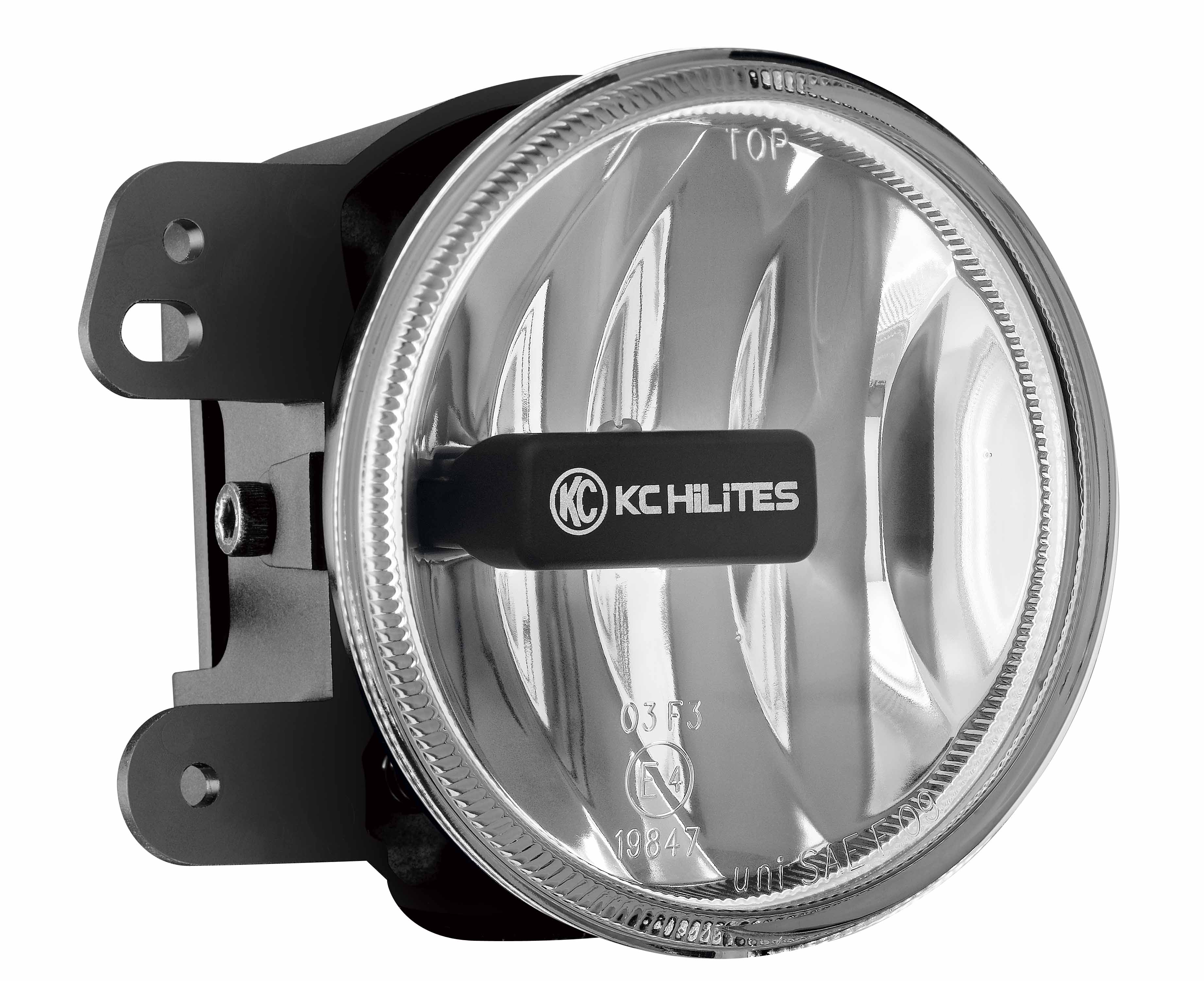 KC Hilites 4 In Gravity LED G4 - Single Light - SAE/ECE - 10W Fog Beam - For 07-09 Jeep JK