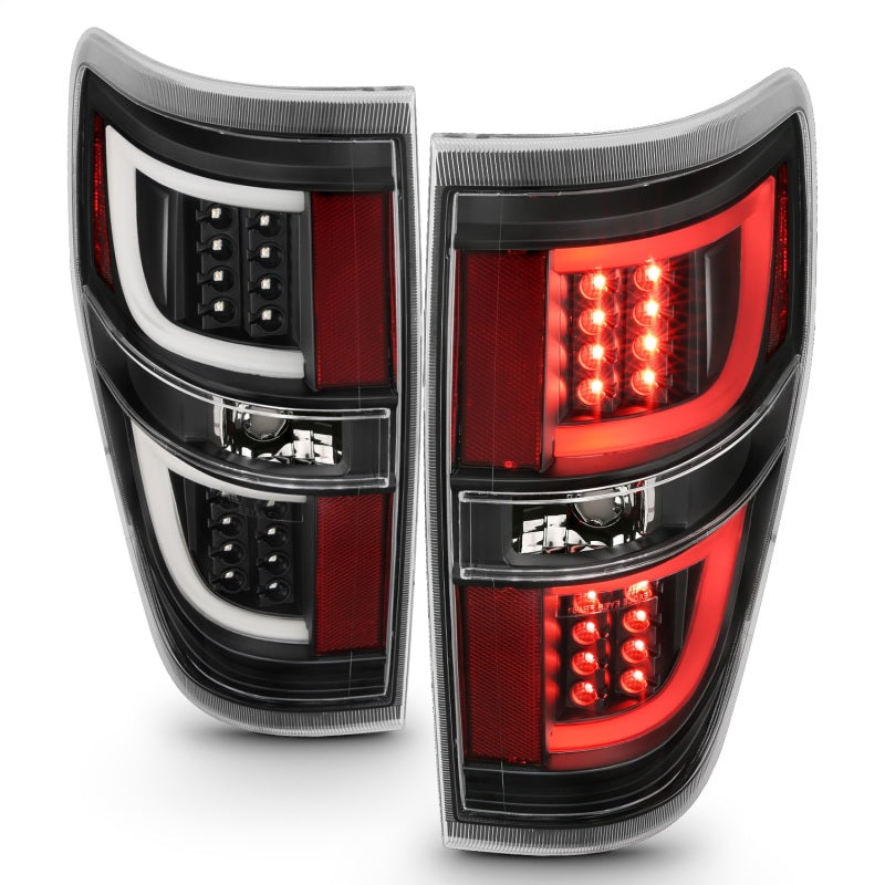 ANZO 2009-2013 Ford F-150 LED Taillights Black