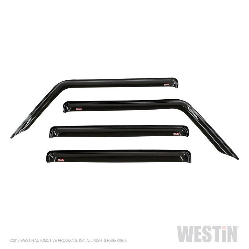 Westin 2018-2019 Jeep Wrangler JL Unlimited Wade Slim Wind Deflector 4pc - Smoke