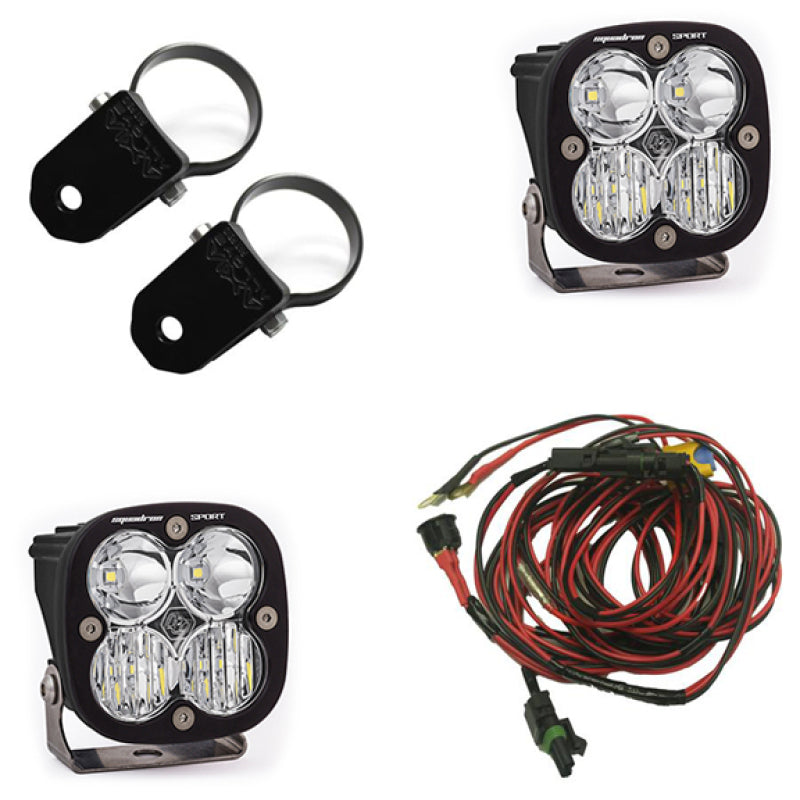 Baja Designs Squadron Sport Polaris A-Pillar LED Light Pods w/ 2.0in Harness/Mounts Kit-Baja Designs-797 Offroad