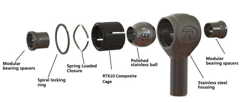 Ridetech R-Joint Rod End with 3/4in-16 Left Hand Thread