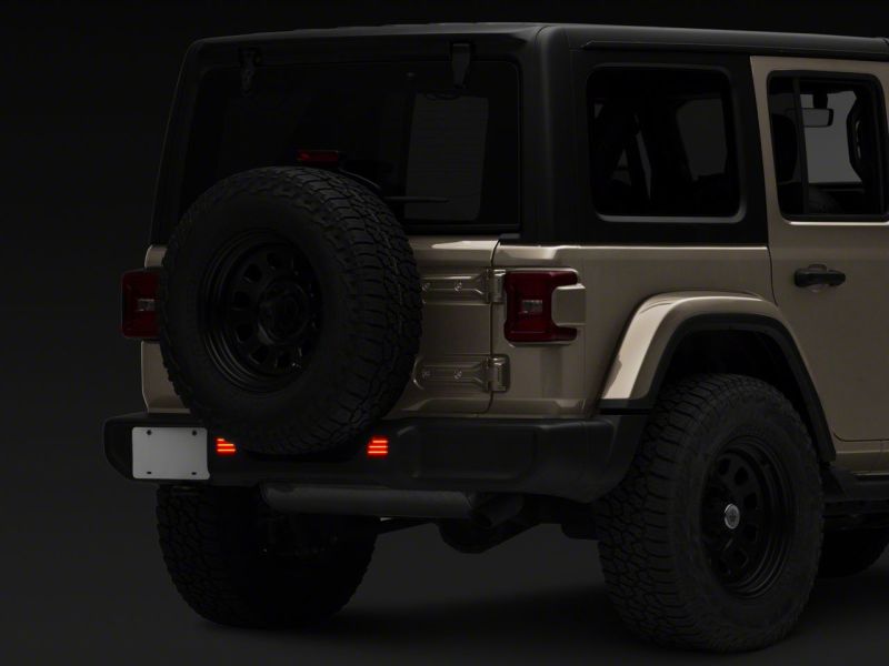 Raxiom 18-23 Jeep Wrangler JL Moab Rubicon Sahara Axial LED Rear Bumper Reflector Lights- Smoked