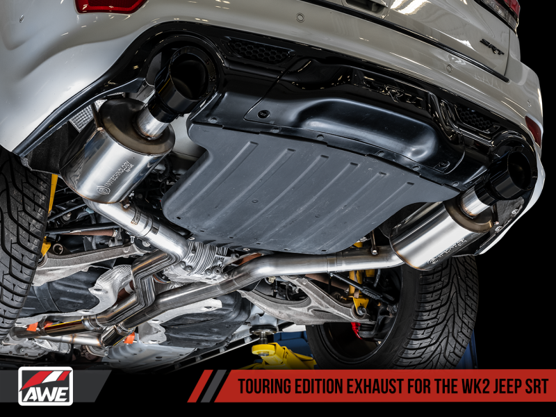 AWE Tuning 2020 Jeep Grand Cherokee SRT Touring Edition Exhaust - Diamond Black Tips-AWE Tuning-797 Offroad