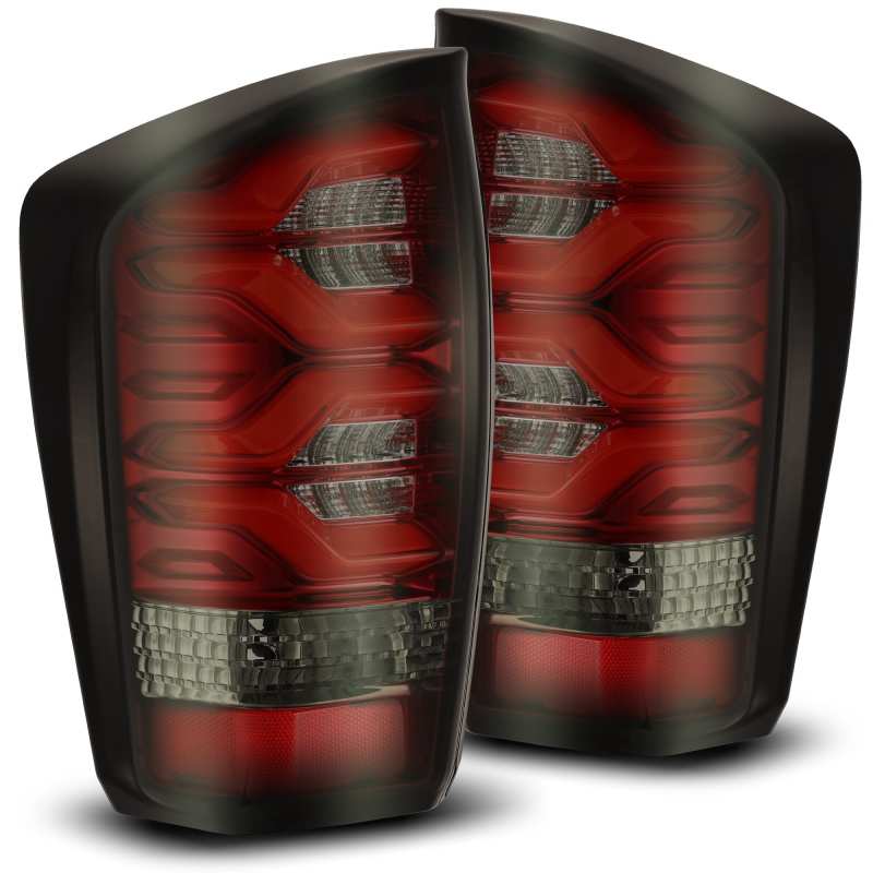 AlphaRex 16-23 Toyota Tacoma PRO-Series LED Tail Lights Red Smoke