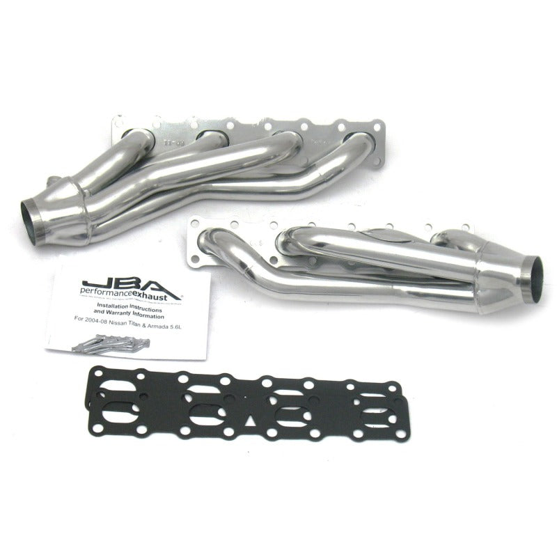 JBA 04-15 Nissan 5.6L VK56DE Oval Port 1-5/8in Primary Silver Ctd Cat4Ward Header