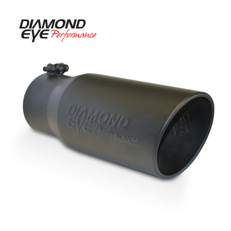 Diamond Eye TIP 5in-6inX12in BOLT-ON ROLLED ANGLE 15 ANGLE CUT DIAMOND EYE BLACK POWDERCOAT