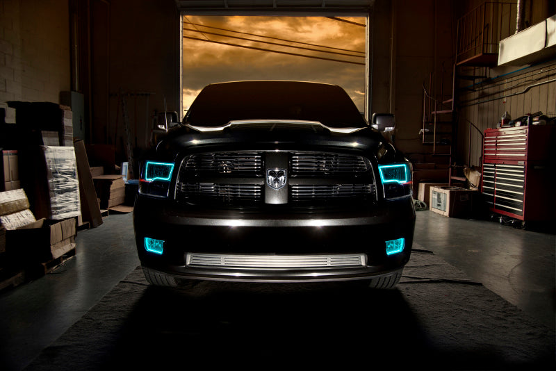 Oracle Lighting 09-18 RAM 1500 Sport ColorSHIFT Halo Headlights - Blk Housing w/2.0 Controller