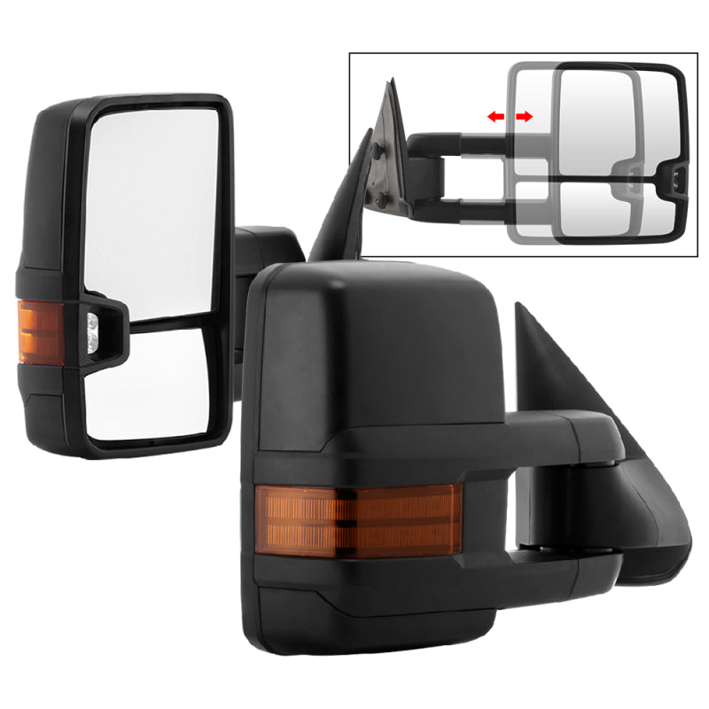 xTune Chevy Silverado 99-06 G2 LED Signal Telescoping Mirror - SET MIR-CS03S-G2-MA-AM-SET