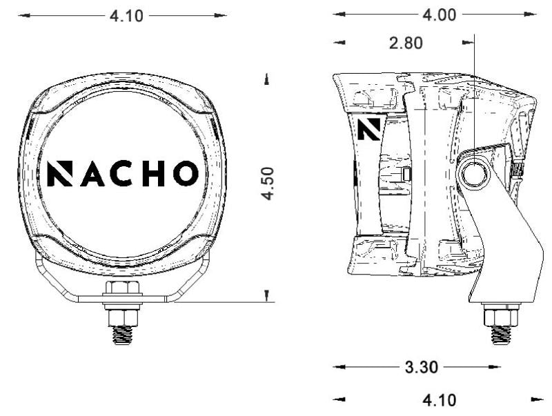 ARB Nacho 4in Offroad / SAE Combo White LED Light