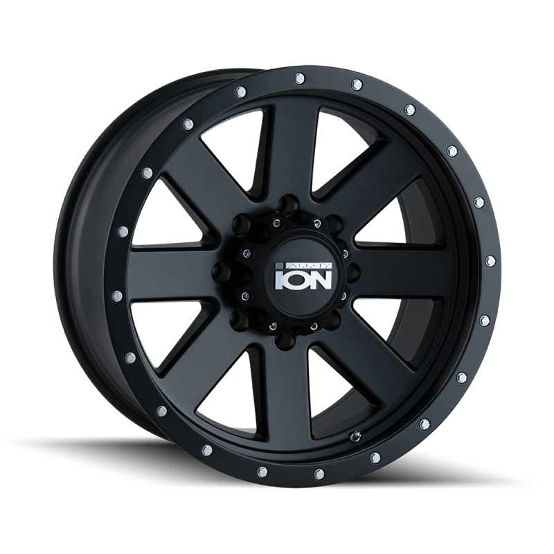 ION Type 134 17x8.5 / 6x139.7 BP / -6mm Offset / 106mm Hub Matte Black/Black Beadlock Wheel