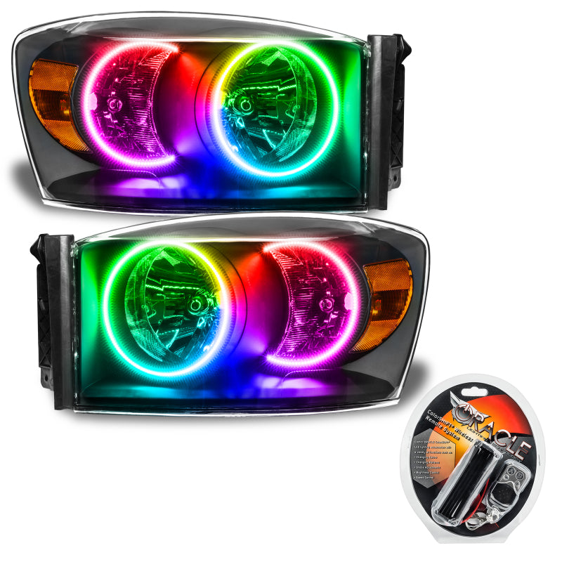 Oracle 07-08 Dodge Ram SMD HL - Black - ColorSHIFT