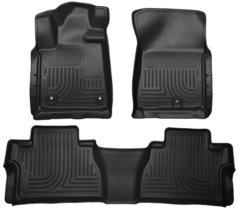 Husky Liners 14 Toyota Tundra Weatherbeater Black Front & 2nd Seat Floor Liners-Husky Liners-797 Offroad