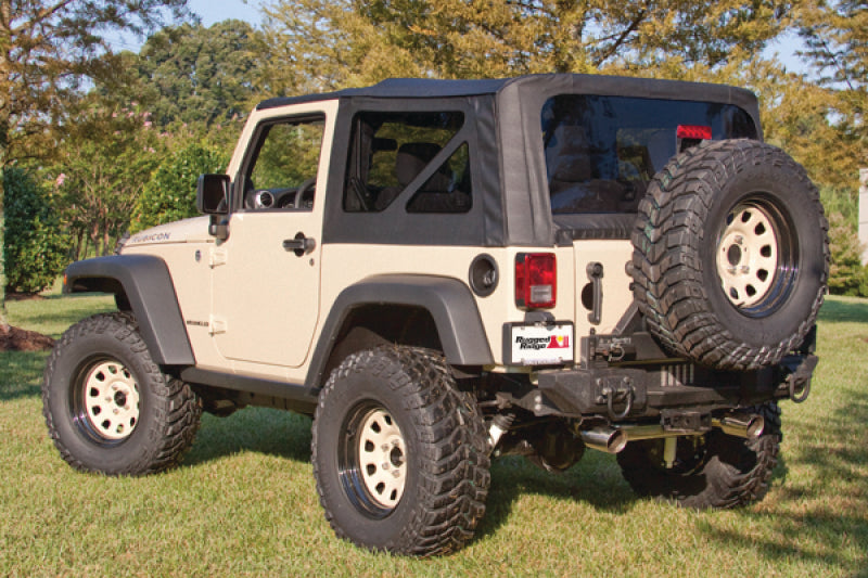 Rugged Ridge XHD Sailcloth Top Black 2-Door 07-09 Jeep Wrangler-Rugged Ridge-797 Offroad
