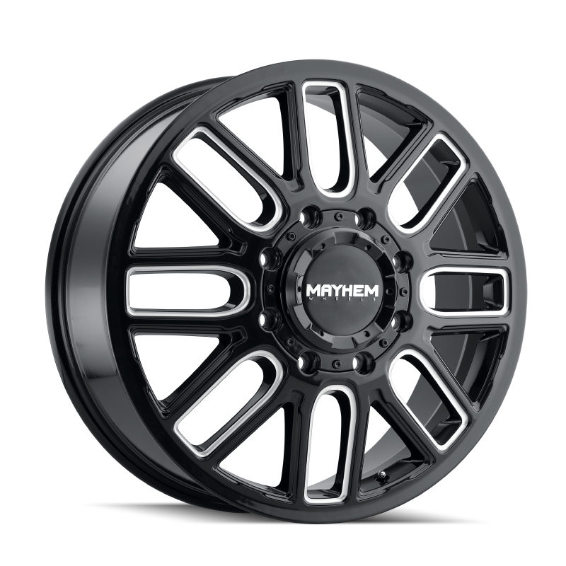 Mayhem 8107D Cogent Dually 20x8.25 / 8x170 BP / 115mm Offset / 124.9mm Hub Blk w/Milled Spokes Wheel