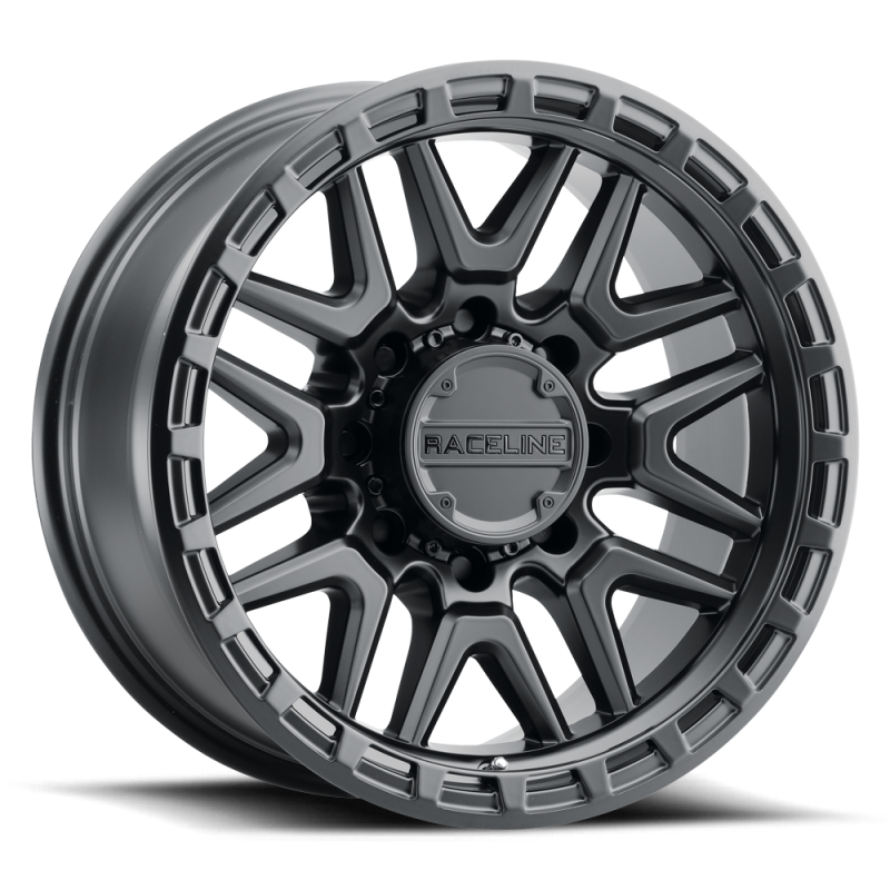 Raceline 953B Krank 18x9in / 6x139.7 BP / -12mm Offset / 106.1mm Bore - Satin Black Wheel