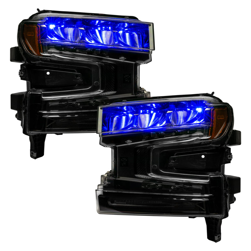 Oracle 19-21 Silverado/Sierra 1500 RGB Demon Eye Headlight Upgrade Kit - ColorSHIFT w/o Controller