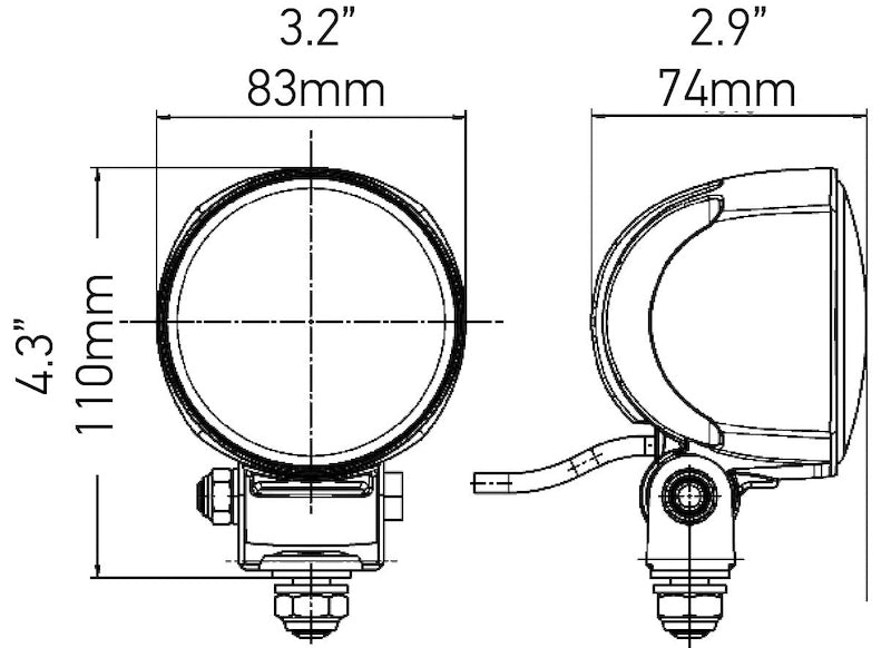 Hella Work Lamp Wa 0Gr Md1224 Lt M704 1G0