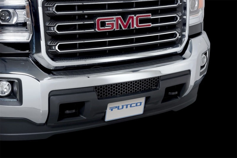 Putco 15-19 GMC Sierra HD - Stainless Steel - Black Punch Design Bumper Grille Bumper Grille Inserts