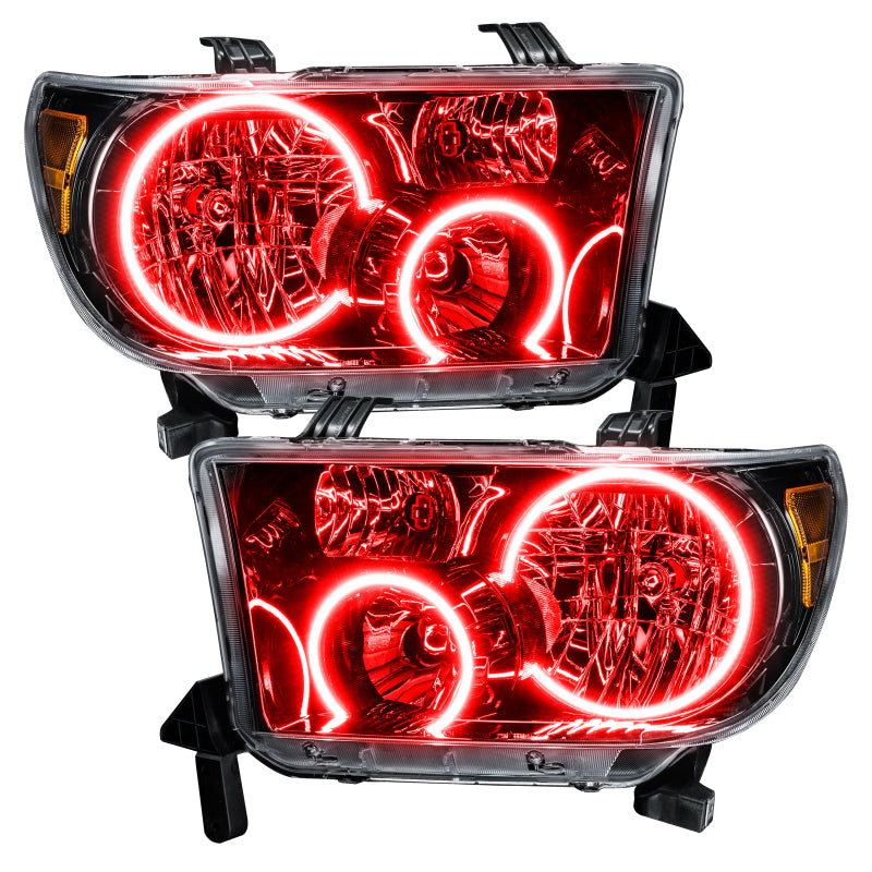 Oracle 07-11 Toyota Tundra Pre-Assembled Headlights - Black Housing - ColorSHIFT w/ BC1 Controller