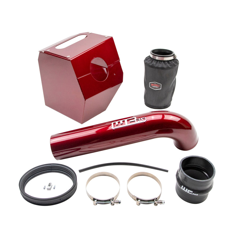 Wehrli 17-19 Chevrolet 6.6L L5P Duramax 4in Intake Kit - WCFab Red