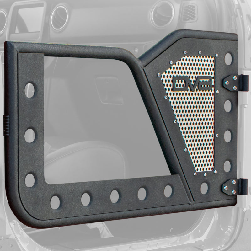 DV8 Offroad Jeep 18+ Wrangler JL / 20+ Gladiator JT Front Rock Doors w/ Perforated Aluminum Mesh-DV8 Offroad-797 Offroad