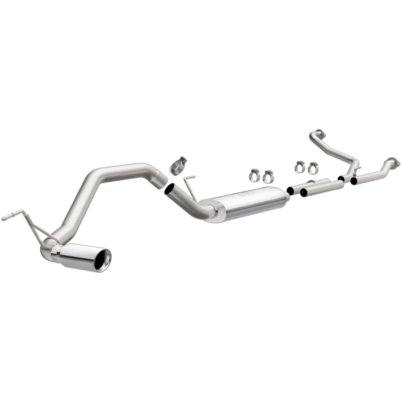MagnaFlow CatBack 07-15 Nissan Titan V8 LGAS/LFLEX Single MF Polished Stainless Exhaust-Magnaflow-797 Offroad