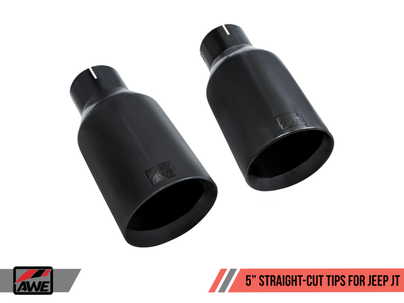 AWE Tuning 20-21 Jeep Gladiator JT 3.6L Tread Edition Cat-Back Dual Exhaust - Diamond Black Tip-AWE Tuning-797 Offroad