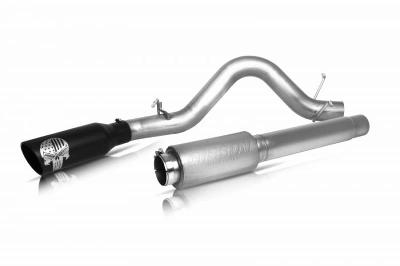 Gibson 17-20 Ford F-150 SVT Raptor 3.5L 4in Patriot Skull Series Cat-Back Single Exhaust - Stainless