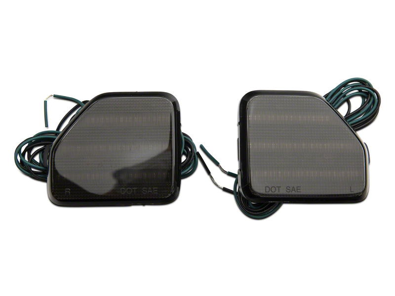 Raxiom 18-23 Jeep Wrangler JL Moab Rubicon Sahara Axial LED Rear Bumper Reflector Lights- Smoked