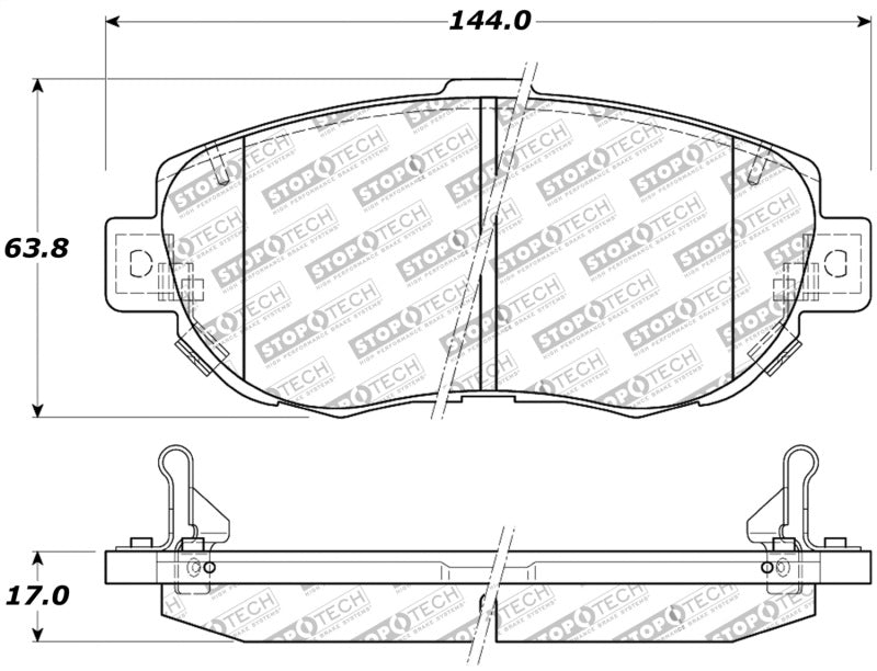 StopTech Performance 00-05 Lexus IS 250/300/350 / 02-09 SC 300/400/430 Front Brake Pads