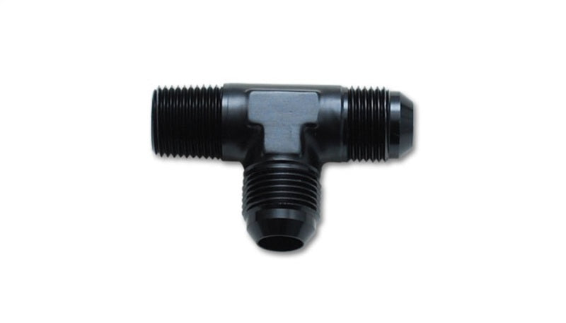 Vibrant -6AN x 1/4in NPT Flare to Pipe On Run Tee Adapter Fitting - Aluminum-Vibrant-797 Offroad