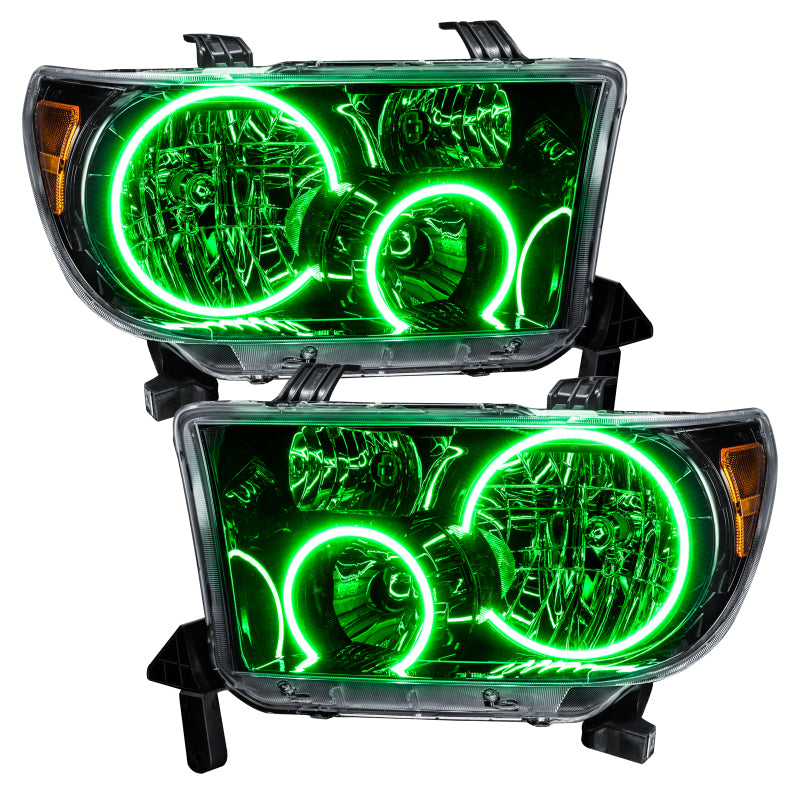Oracle 07-11 Toyota Tundra Pre-Assembled Headlights - Black Housing - ColorSHIFT w/ BC1 Controller