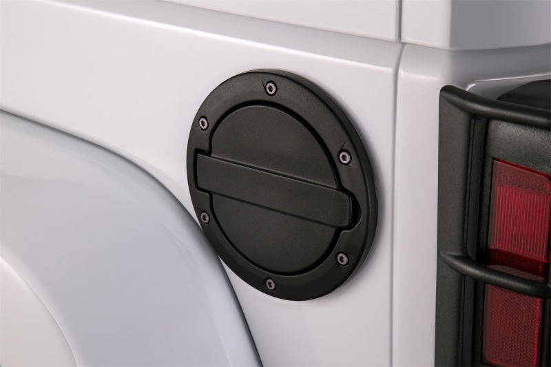AMP Research 2007-2017 Jeep Wrangler JK 2/4 Door Fuel Door - Black-AMP Research-797 Offroad