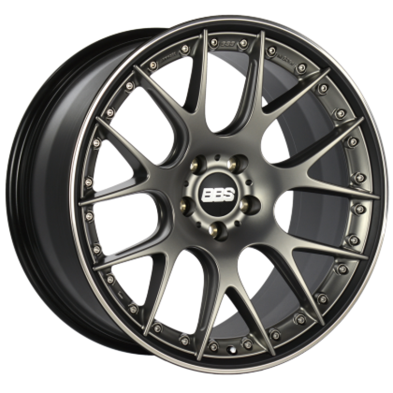 BBS CH-RII 22x11.5 5x120 ET34 Satin Platinum Center Black Lip SS Rim Protector Wheel - 82mm PFS Req.