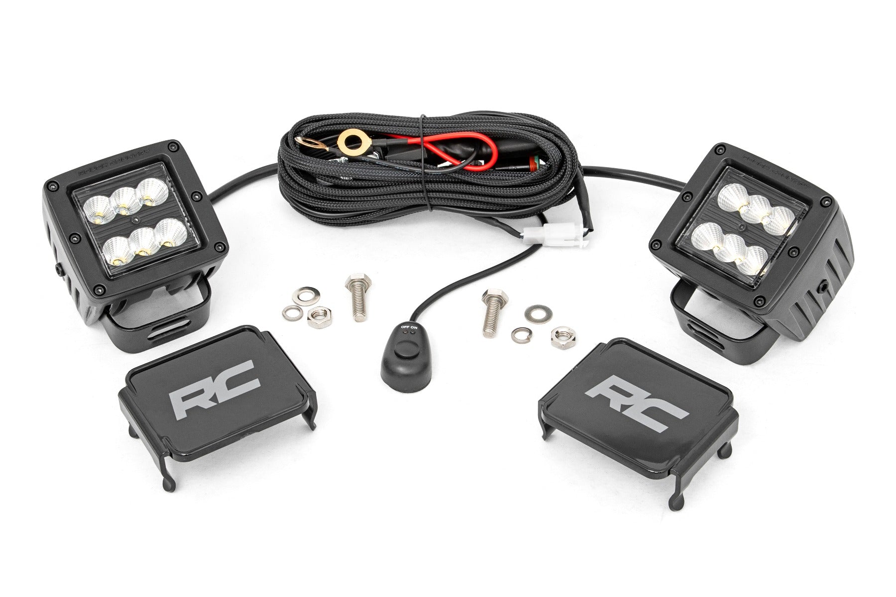 Rough Country 2-INCH SQUARE CREE LED LIGHTS - (PAIR)