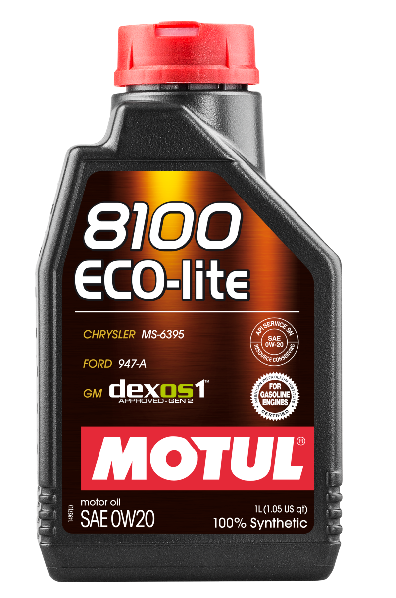 Motul 1L Synthetic Engine Oil 8100 0W20 ECO-LITE