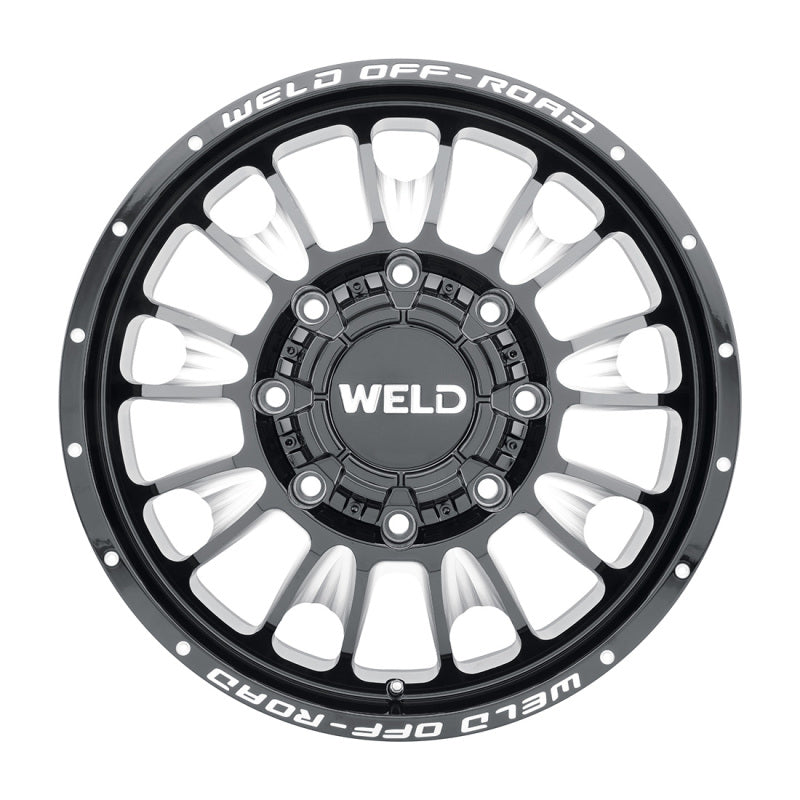 Weld Off-Road W121 20X8.25 Scorch Outer 8X210 ET-221 BS-3.92 Gloss Black MIL 154.3