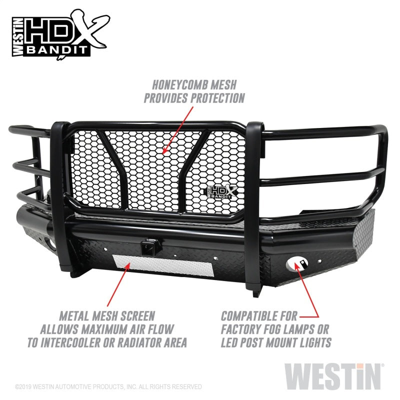 Westin/HDX Bandit 15-19 Chevrolet Silverado 2500/3500 Front Bumper - Black