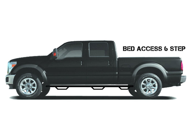 N-Fab Nerf Step 02-08 Dodge Ram 1500/2500/3500 Quad Cab 6.4ft Bed - Tex. Black - Bed Access - 3in