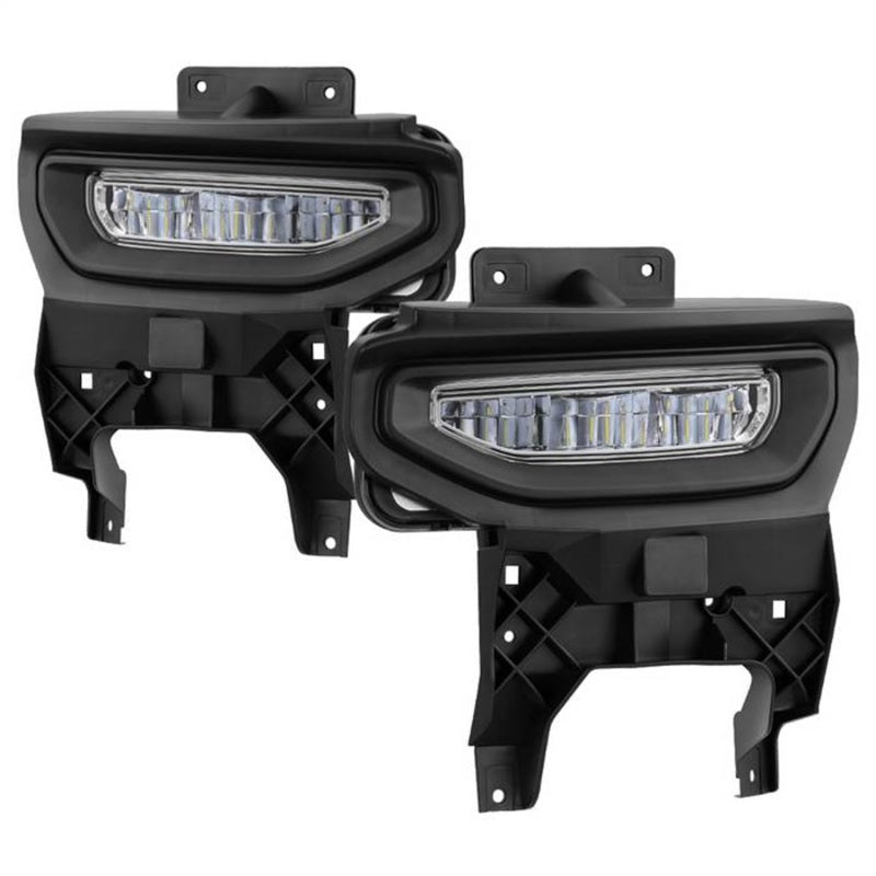 Spyder 16-18 GMC Sierra 1500 OEM Style Full LED Fog Light w/Switch - Clear (FL-GS2016-LED-C)