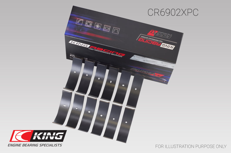 King Nissan VQ35HR/VQ37VHR/VR30DTT (Size +.026) pMaxKote Rod Bearing Set-King Engine Bearings-797 Offroad
