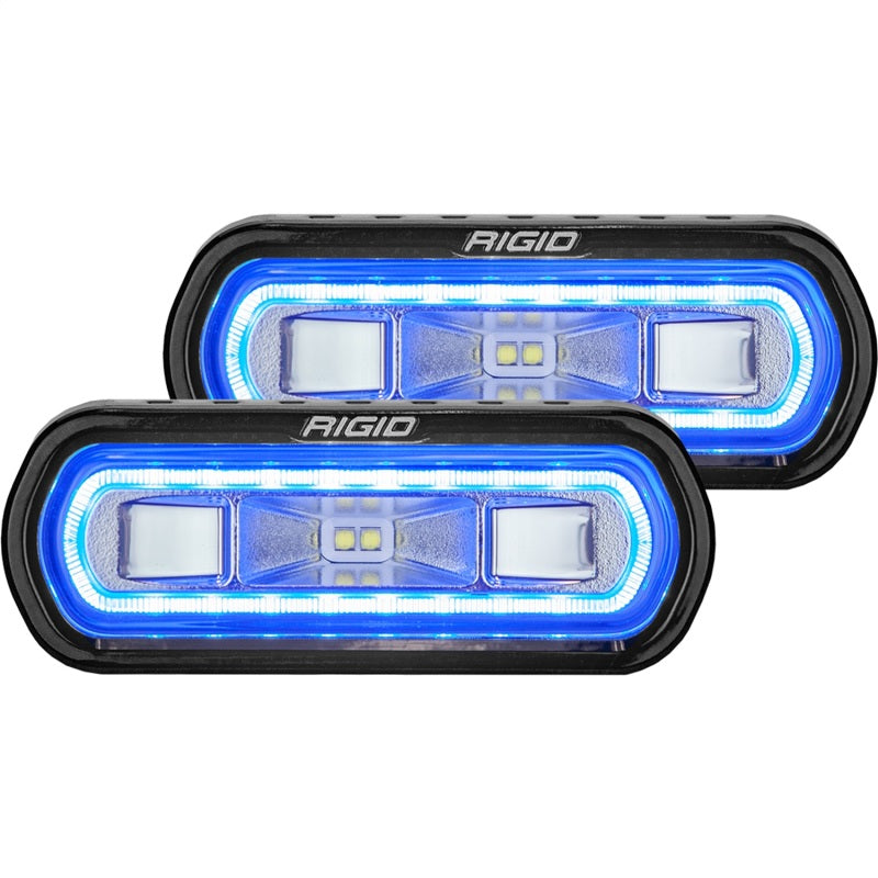 Rigid Industries SR-L Series Surface Mount LED Spreader Pair w/ Blue Halo - Universal-Rigid Industries-797 Offroad