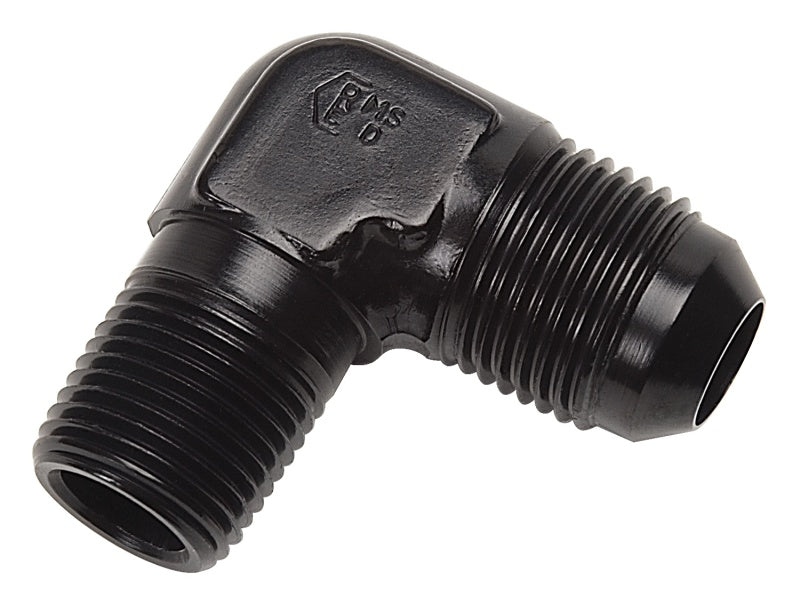 Russell Performance -6 AN to 1/8in NPT 90 Degree Flare to Pipe Adapter (Black)-Russell-797 Offroad