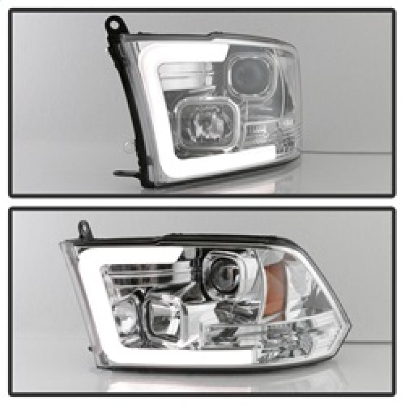 Spyder 09-16 Dodge Ram 1500 V2 Projector Headlights - Halogen - DRL - Chrome (PRO-YD-DR09V2-LBDRL-C)